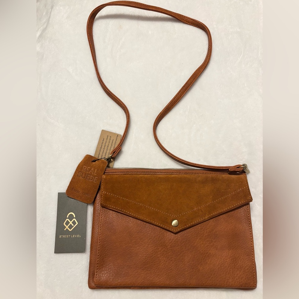 NWT Street Level Suede Envelope Bag